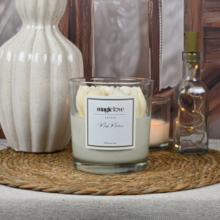 Świeca sojowa duże tulipany białe