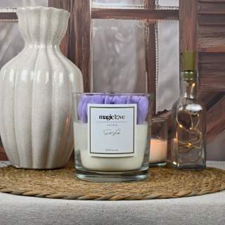 Świeca sojowa duże tulipany fioletowe