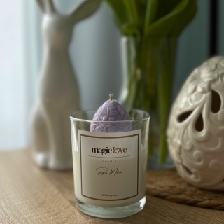 Świeca sojowa fioletowe Wielkanocne jajko