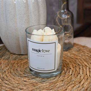 Świeca sojowa małe tulipany białe