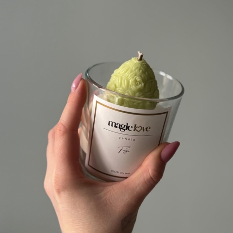 Świeca sojowa zielone Wielkanocne jajko