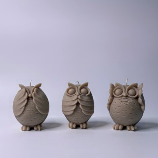 Świece sojowe wolnostojące Sowy