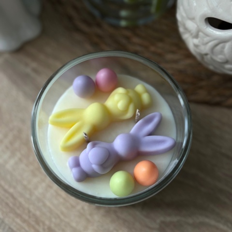 Świeca sojowa Wielkanocne zające